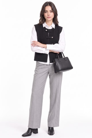 Gilet sans manches en laine - Noir
