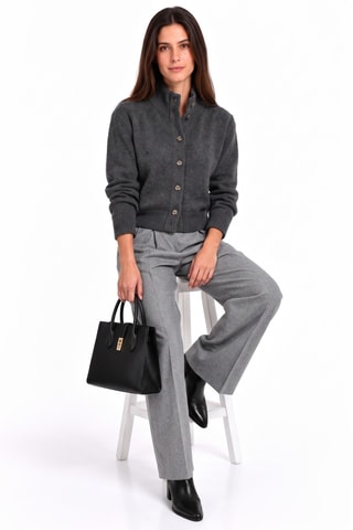 Gilet oversize en laine - Gris