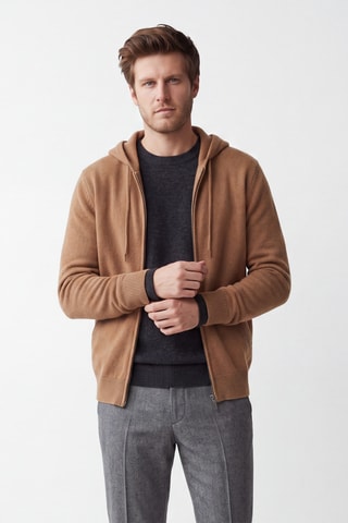 Gilet à capuche - Marron clair