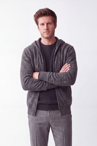 Gilet à capuche - Gris foncé