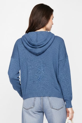 Pull à capuche - Bleu