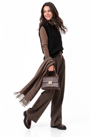 Pull sans manches en laine - Noir