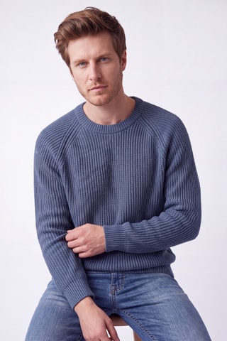 Pull en laine - Bleu