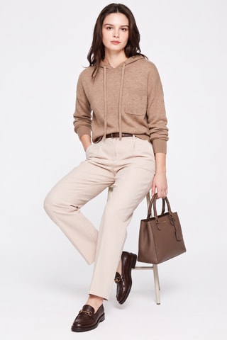 Pull à capuche - Marron clair