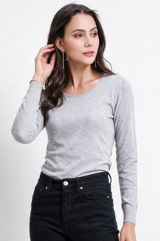 Pull à manches longues - Gris