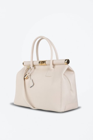 Leren Handtas Lichtbeige - Beige