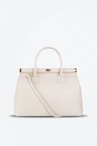 Leren Handtas Lichtbeige - Beige