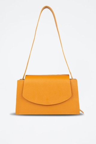 Leren Schoudertas Camel - Bruin