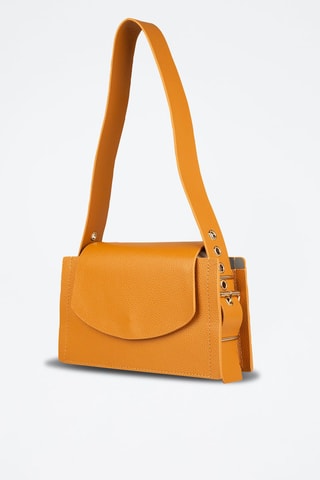 Leren Schoudertas Camel - Bruin