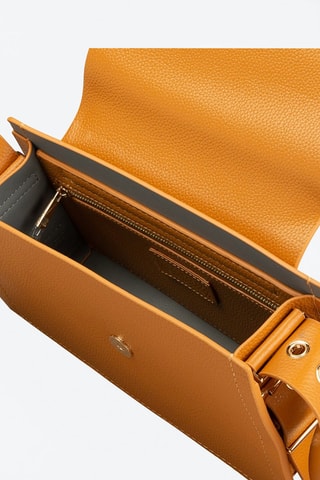Leren Schoudertas Camel - Bruin