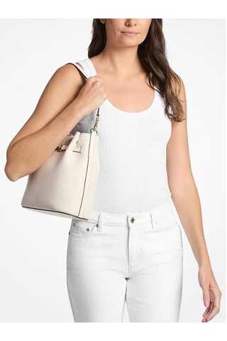 Leren Buideltas Carson - Beige