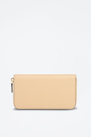 Kalfsleren Portefeuille Beige - Beige