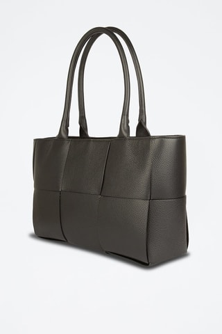 Kalfsleren shopper Zwart - Zwart