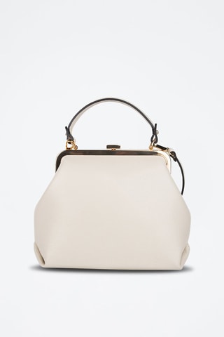 Sac à main en cuir Beige - Beige et doré