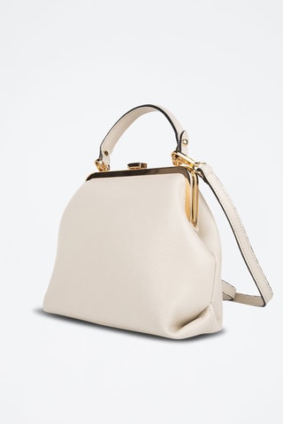 Sac à main en cuir Beige - Beige et doré
