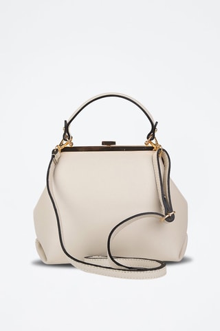 Sac à main en cuir Beige - Beige et doré