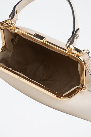 Sac à main en cuir Beige - Beige et doré