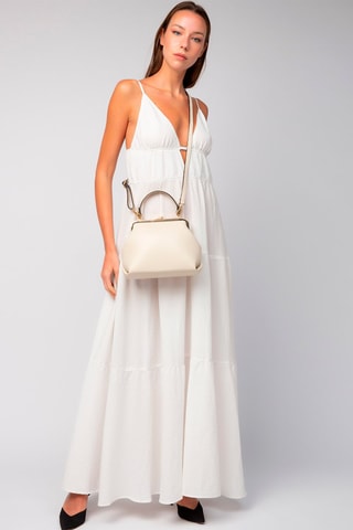 Sac à main en cuir Beige - Beige et doré
