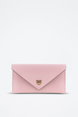 Sac porté épaule en cuir de chèvre Flat Mini - Rose