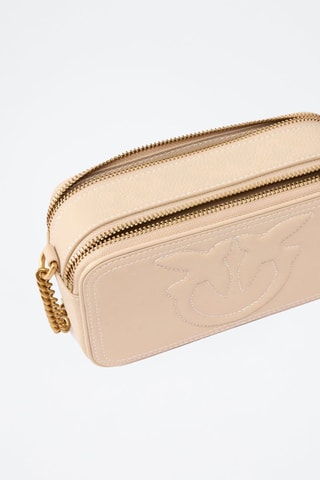 Sac bandoulière en cuir de mouton Carrie - Beige