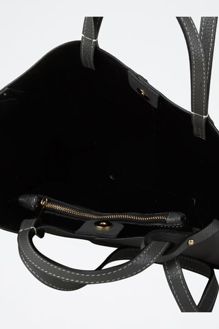 Leren Shopper - Zwart