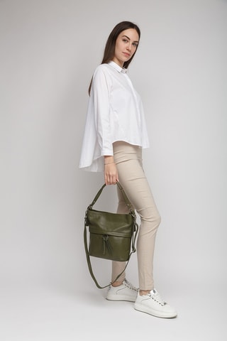 Leren Handtas - Groen
