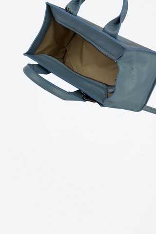 Kalfsleren Handtas Lichtblauw - Blauw