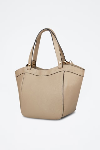 Kalfsleren Handtas - Beige