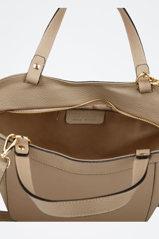 Kalfsleren Handtas - Beige