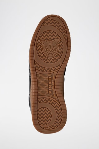 Leren Sneakers Reby 02 - Zwart - Bruin en zwart