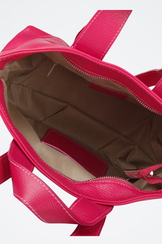 Leren Shopper - Fuchsia