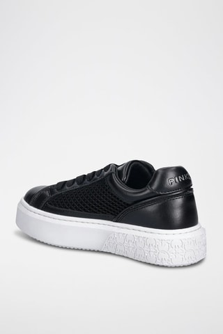 Leren Platform Sneakers - Zwart