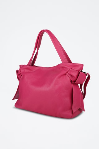 Leren Shopper - Fuchsia