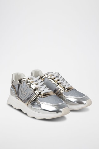 Lakleren Sneakers - Zilverkleurig