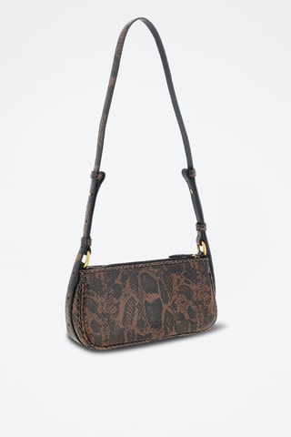 Sac porté épaule en cuir Love - Marron