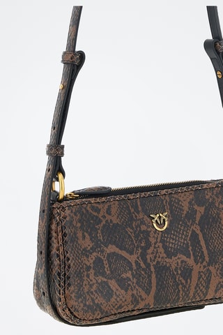 Sac porté épaule en cuir Love - Marron