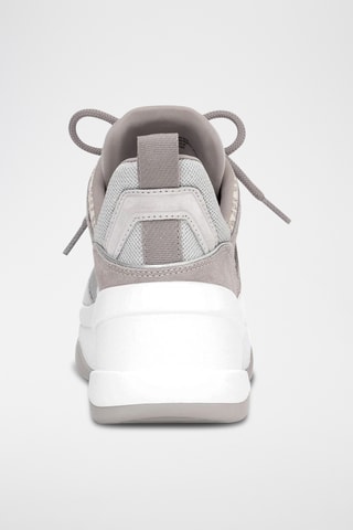 Nubuck Wedge Sneakers Olympia Trainer - Zilverkleurig