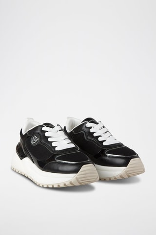Kalfsleren Sneakers - Zwart