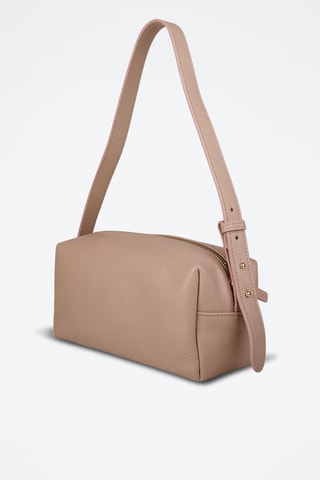 Sac porté épaule en cuir de veau - Rose