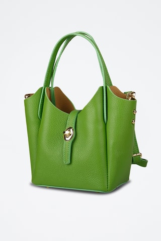 Kalfsleren Handtas - Groen