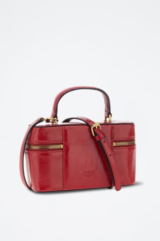 Sac à main en cuir de veau verni - Rouge