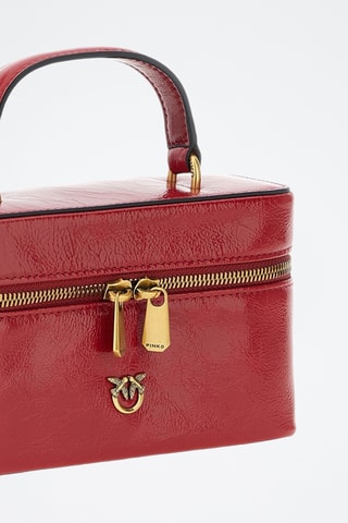 Sac à main en cuir de veau verni - Rouge