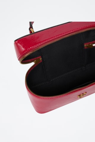 Sac à main en cuir de veau verni - Rouge