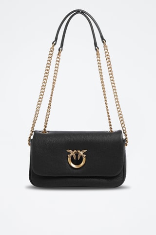 Sac porté épaule en cuir de mouton - Noir
