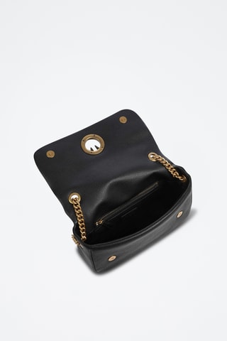 Sac porté épaule en cuir de mouton - Noir