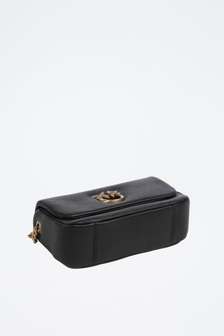 Sac porté épaule en cuir de mouton - Noir