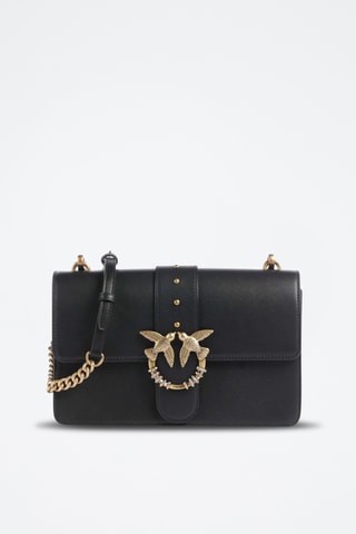 Sac bandoulière en cuir de cheval - Noir