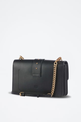 Sac bandoulière en cuir de cheval - Noir
