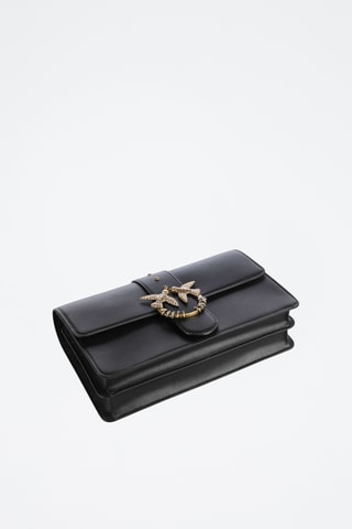 Sac bandoulière en cuir de cheval - Noir