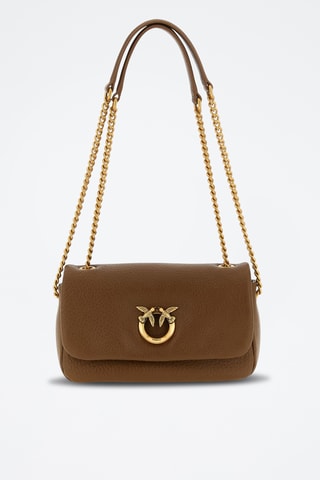 Sac porté épaule en cuir d’agneau - Marron